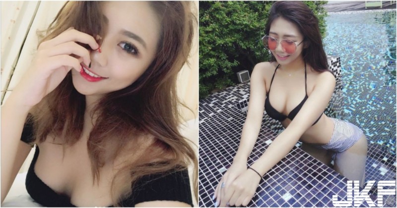 前凸後翹！長髮正妹自備「白嫩大湯圓」！泡在水裡看起來更美味了啊！