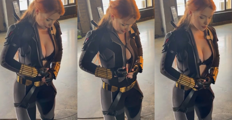 【蜗牛棋牌】兇！黑寡婦巨乳發威直接撐爆戰袍　乳殺影片太精彩忍不住重播看整晚