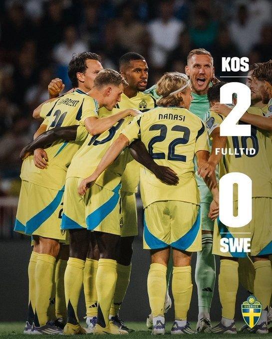 【蜗牛棋牌】爆冷!瑞典0-2不敌科索沃,约克雷斯伊兰加首发,伊萨克替补登场