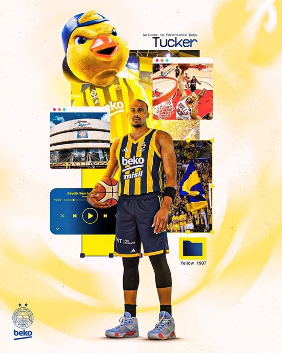 新秀即夺冠！24岁就告别NBA！官方：霍顿-塔克和费内巴切签约两年
