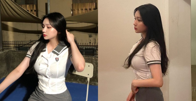 【蜗牛棋牌】現在小孩到底都吃什麼?南韓高校妹「發育良好」快把制服撐壞了