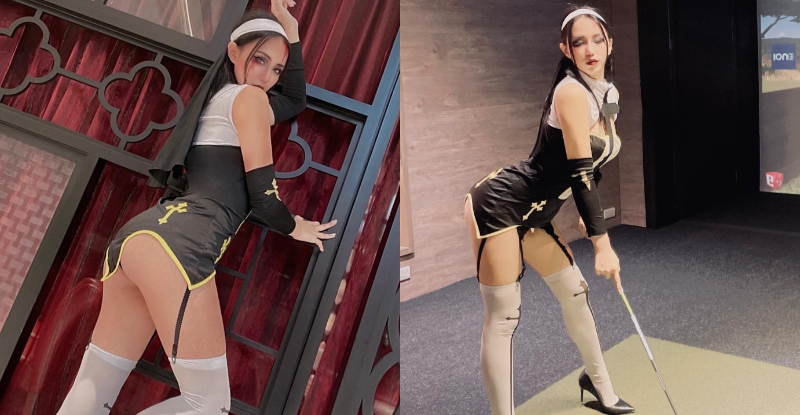 【蜗牛棋牌】叛逆修女「菲菲」拋下教義狂凹腰，「揮桿頂蜜臀」讓粉絲腦充血