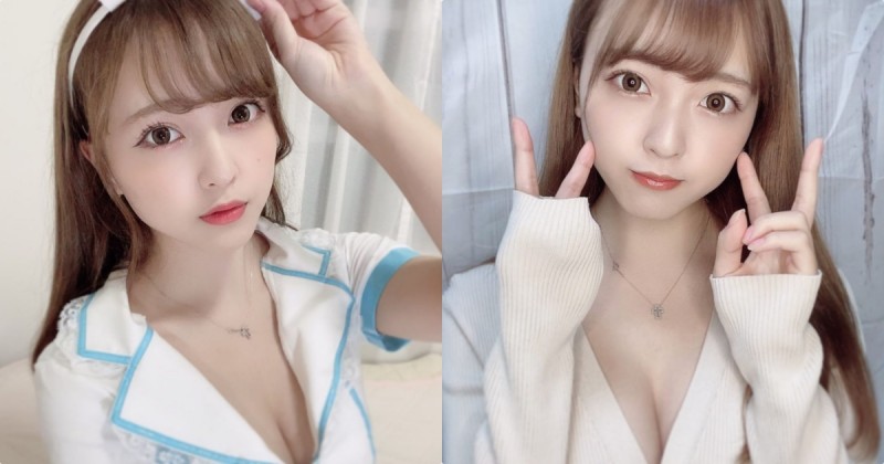【蜗牛棋牌】可愛櫻花妹「自拍穿上深V款式」,「超萌表情」讓人招架不住!