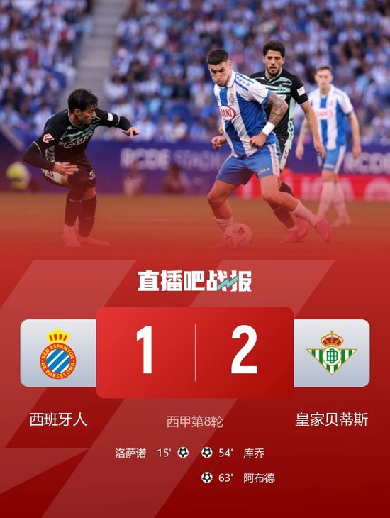 【蜗牛棋牌】西甲3连胜！贝蒂斯2-1逆转西班牙人暂升第4 保-洛佩斯103分钟扑点