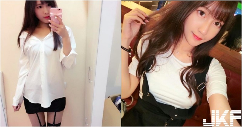 【蜗牛棋牌】衣服好緊!「長髮正妹」上衣總是繃緊緊!穿上「性感吊帶襪」讓人血液都沸騰啦!