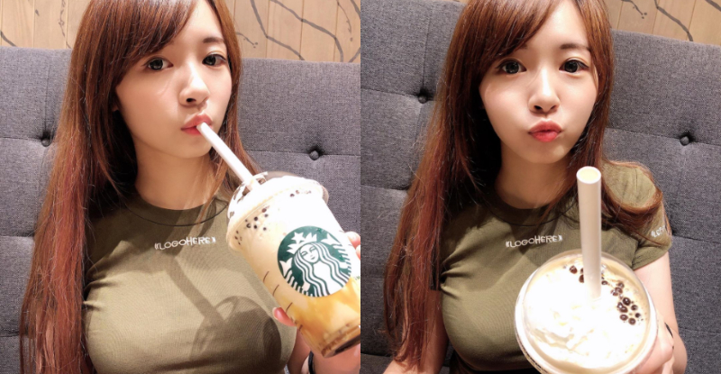 【蜗牛棋牌】波霸吸起來！「恐龍妹Sing」大方分享好喝珍奶，網友卻被包覆的兇猛形狀嚇到歪樓！