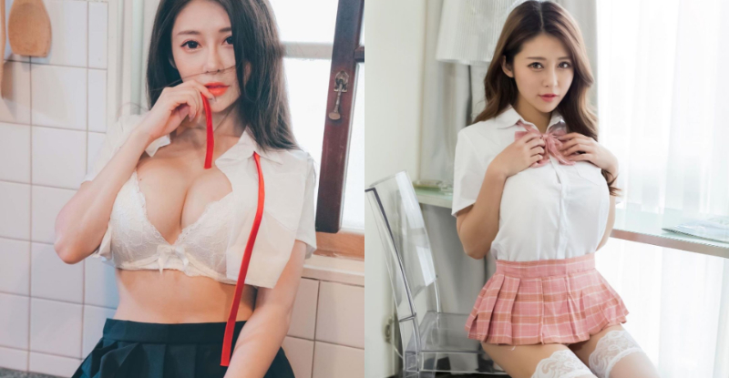 【蜗牛棋牌】天使中的魔鬼！「安希Vicky」無害眼神超無辜，「核彈級巨乳」撐爆制服太震撼！