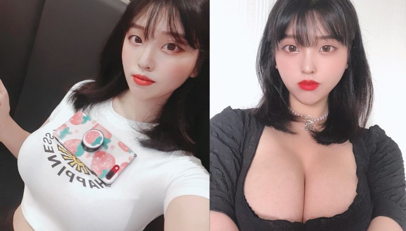 【蜗牛棋牌】童顏巨乳直播主「송하나」豐沛乳量根本真人乳牛　核彈級「水滴型乳」青筋炸裂