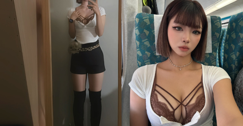 【蜗牛棋牌】辣妹沒冬天！高鐵車廂撿到「珍珠」，「蕾絲包不住」超猛北半球！