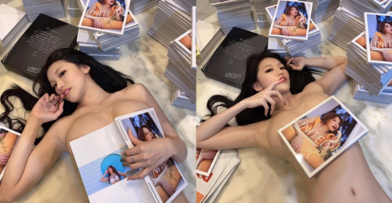 【蜗牛棋牌】大馬最大尺「Pui Yi糖糖」全裸推銷　巨乳身材變成最強展示架！