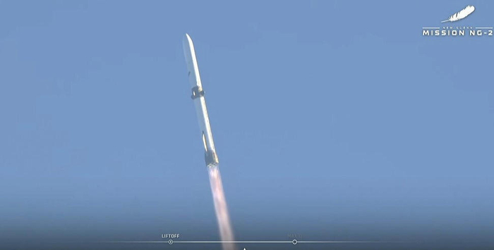 【蜗牛棋牌】美国蓝色起源公司“新格伦”火箭搭载火星探测器升空