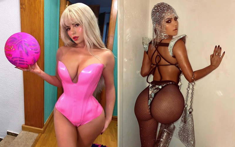 【蜗牛棋牌】全世界最強Body「Demi Rose」萬聖節極度性感「小惡魔挑逗」　誰不願意向她出賣靈魂？