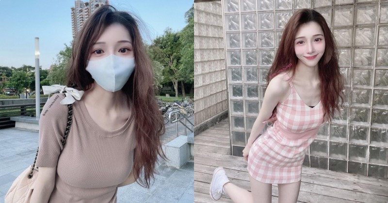 【蜗牛棋牌】高顏值口罩正妹「只露眼也好好看」，路過公園的「性感曲線」太誘人！