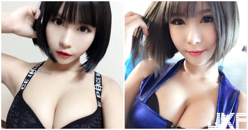 【蜗牛棋牌】短髮女甜心「希維亞」！　火辣比基尼照好兇悍，F奶快爆出來了！