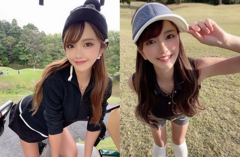 【蜗牛棋牌】果嶺驚見「短裙高球妹」裙襬搖搖露蜜大腿　女友感爆棚「極品甜笑」比陽光還燦爛