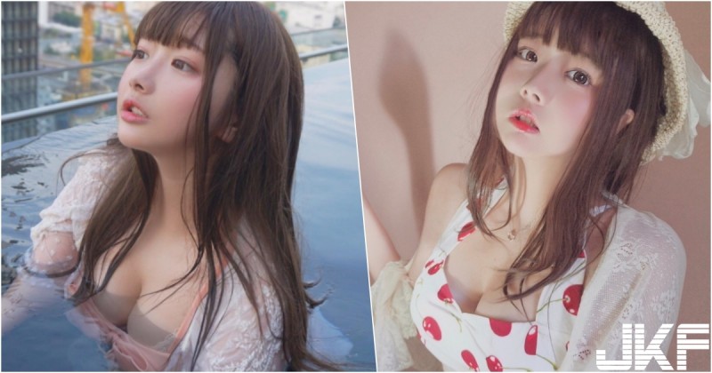 【蜗牛棋牌】水中芙蓉！超甜美萌妹子擁有「豐滿少女酥胸」！巨大反差真的太邪惡了啦！