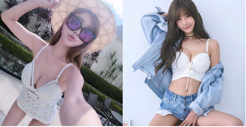 【蜗牛棋牌】「長腿正妹」胸前雙乳好集中，放大效果好明顯，讓人兩眼不自覺對焦！