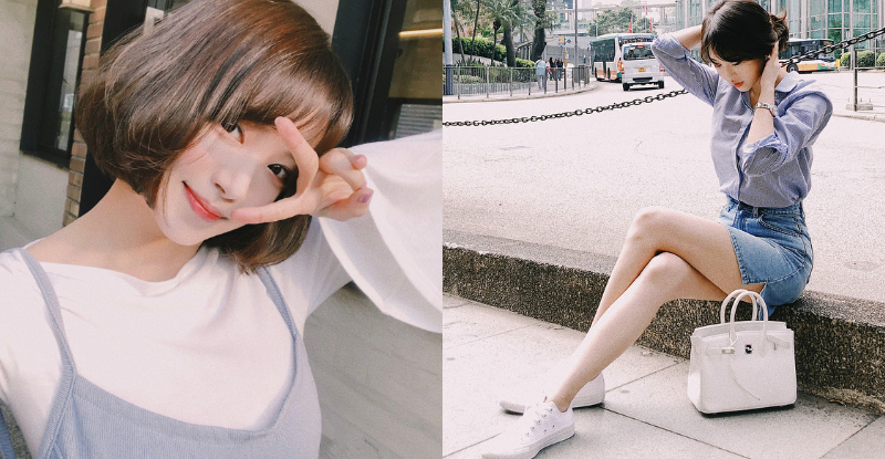【蜗牛棋牌】俏麗短髮妹「水汪大眼」散發清新氣質，圓領挖空大露「美嫩肌膚」！