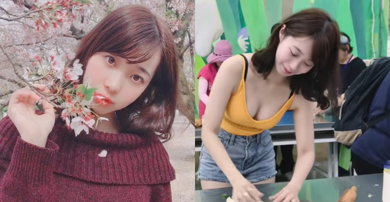 【蜗牛棋牌】雙峰晃得好可口！清新正妹「搣時潘Miss Pun」來台拔蔥擀麵糰，製作過程讓人又熱又麻！