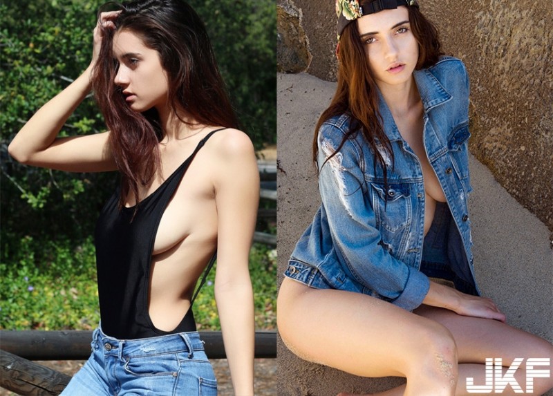 【蜗牛棋牌】超天然完美胸型「水滴奶」加州妹，拍照不露不行！網：這木瓜可以夾筆