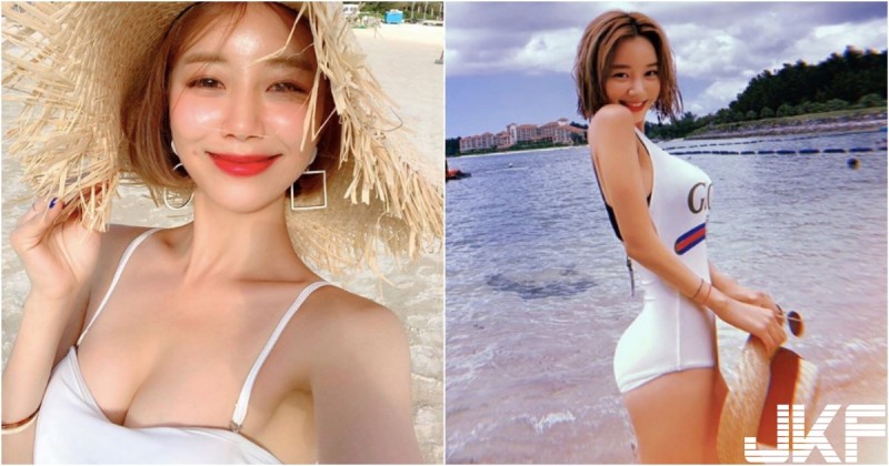 【蜗牛棋牌】「泡菜妹子」突襲日本海邊！甜美臉蛋＋「美胸翹臀」殺傷力太強大啦！