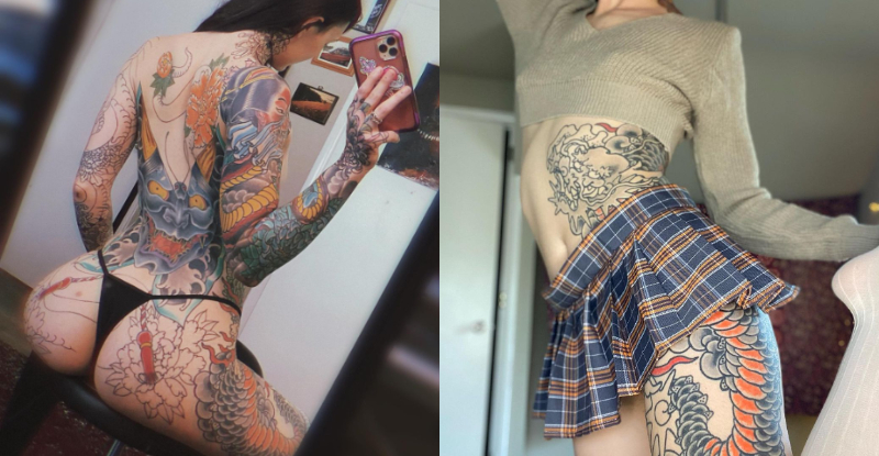 【蜗牛棋牌】人中龍鳳！性感妹刺青超霸氣　走大哥女人路線…讓人腿軟直呼惹不起！