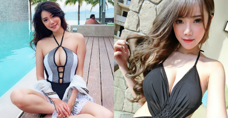 【蜗牛棋牌】正妹池畔邊爆乳泳衣大秀「渾圓奶球」　乳波陣陣襲來讓人站不住腳！