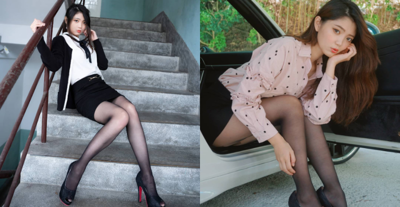 【蜗牛棋牌】大小老婆一次包！「玠雯」香車內狂展性感美腿，「銷魂黑絲襪」狂撩腿控心！