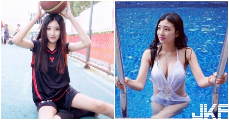 【蜗牛棋牌】九頭身「性感籃球女神」！　脫下球衣…原來是隱乳系正妹！