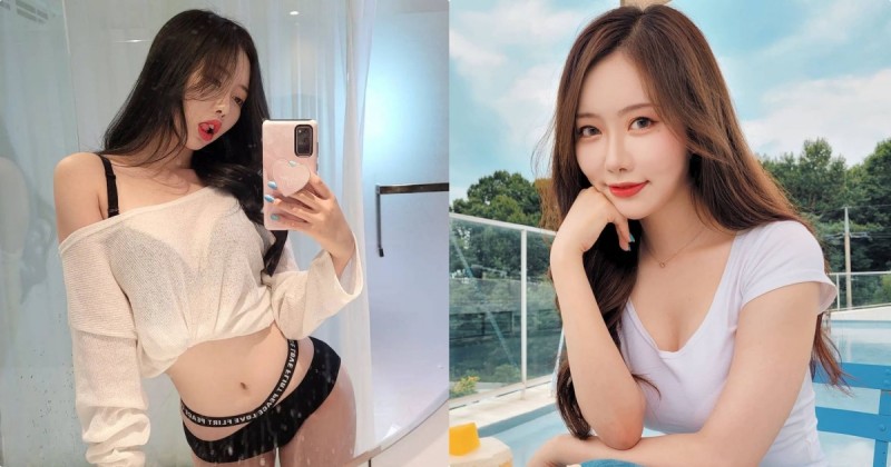 【蜗牛棋牌】走「泫雅風」的性感內衣麻豆，「穿黑色小褲自拍」有夠挑逗！