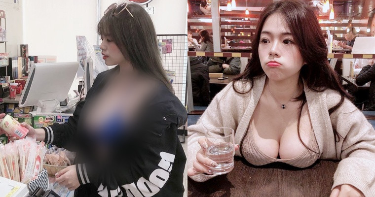 【蜗牛棋牌】嗶嗶！太犯規！E 奶辣模「馮子紜 Teresa」穿這樣逛超商 粉絲：衝著我來不要欺負店員