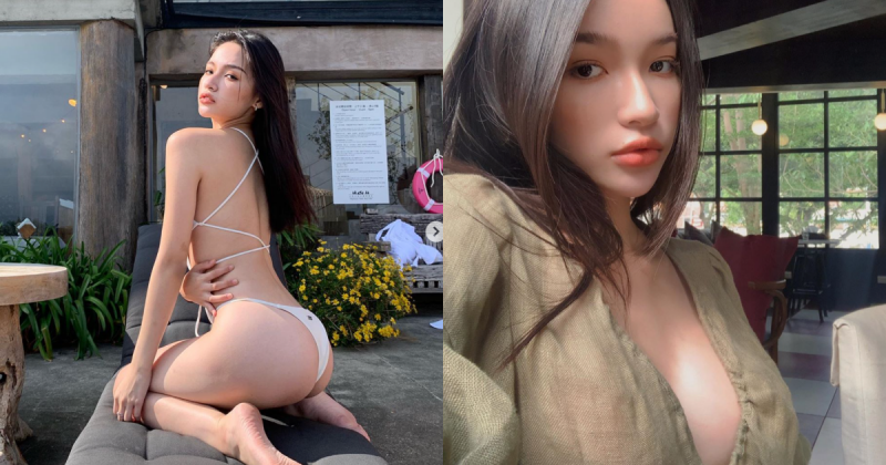 【蜗牛棋牌】穿這樣喝咖啡！歐美系女孩「韓沁渝」傲人身材「挺」出來，加碼渾圓美尻收服網友