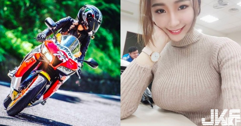 【蜗牛棋牌】車友注意！防摔衣下真面目竟是「絕世美顏」，胸前「好大一包」原來自帶安全氣囊！