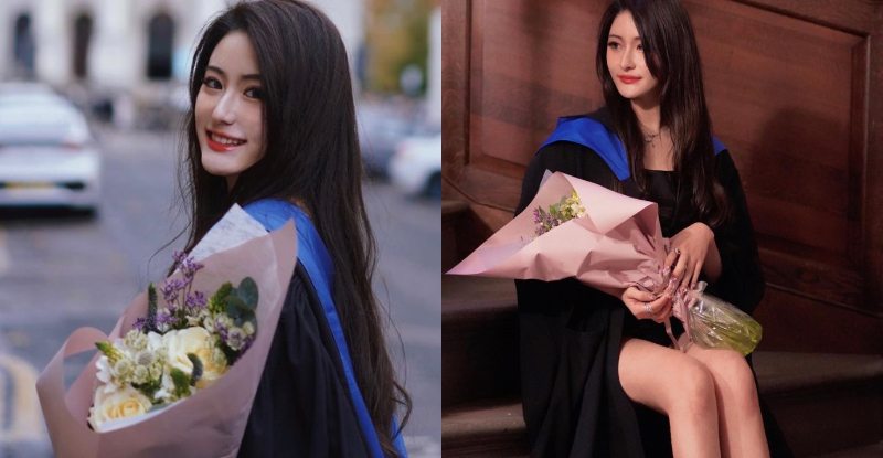 【蜗牛棋牌】「最美畢業生」回眸甜笑太雋永，黑袍下的「白嫩玉腿」讓全體師生超驚喜