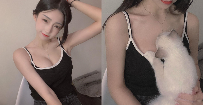 【蜗牛棋牌】想當小奶貓！「Yoyo」任由愛寵攀上嫩乳，「巨猛Ｅ罩杯」就快往上溢出啦！