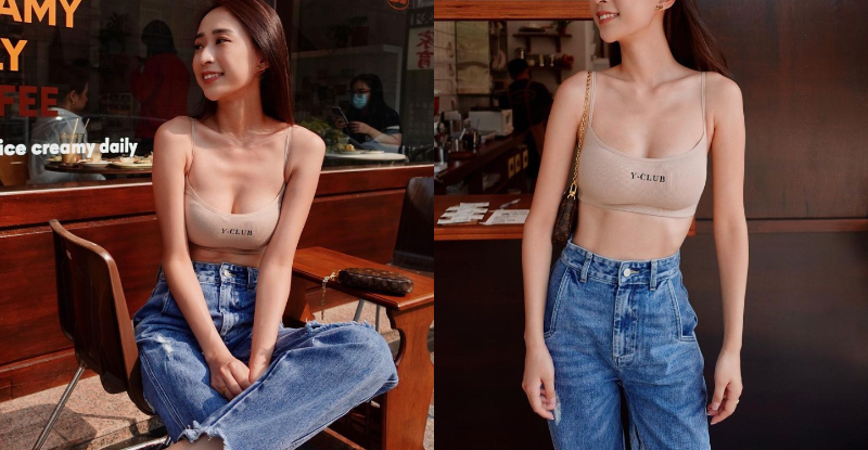 【蜗牛棋牌】「極品網美」咖啡店前曬「川字肌」，裸色小可愛被「兇猛車燈」狂力撐爆