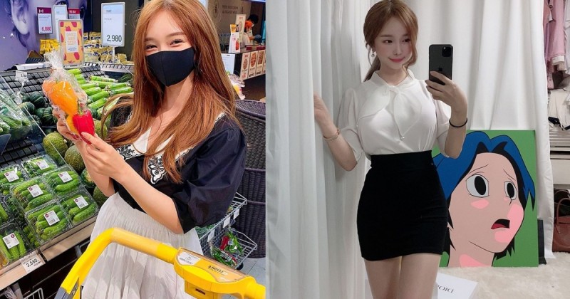【蜗牛棋牌】超市遇到「超活潑正妹」甜笑買菜！原來是「神正ＯＬ」制服裝扮凹凸有致超性感！