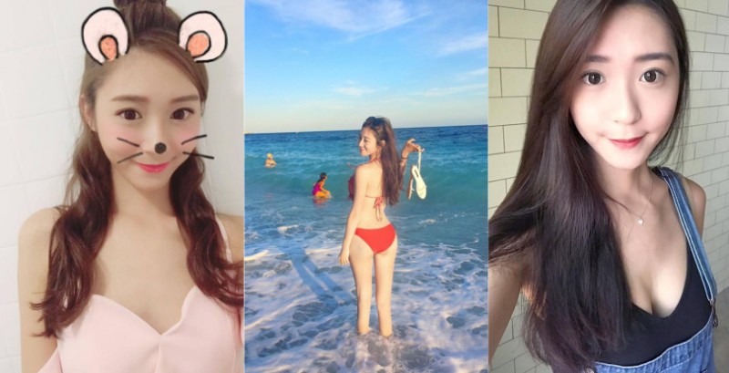 【蜗牛棋牌】輔大真的出美女！「高顏值正妹」的高挑長腿與極致美背！