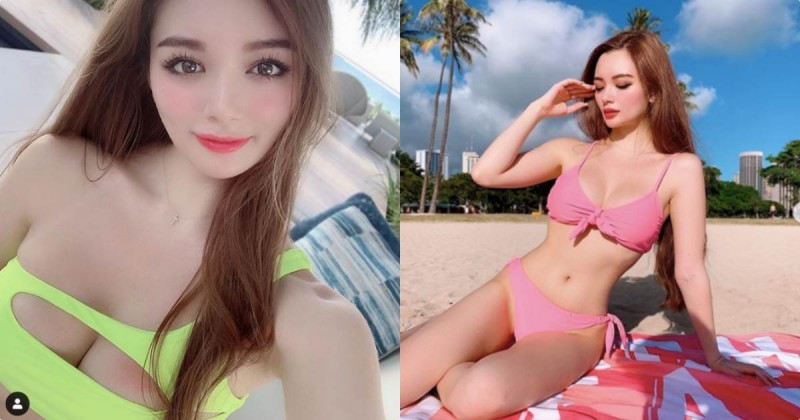 【蜗牛棋牌】混血辣妹Ami「放送誘人深溝」，海灘曬美乳辣暈遊客！