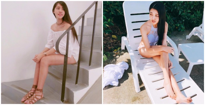 【蜗牛棋牌】腿控的福利來了！陽光笑容搭上絕美「白皙美腿」，一秒成為沖繩海灘上最美風景！