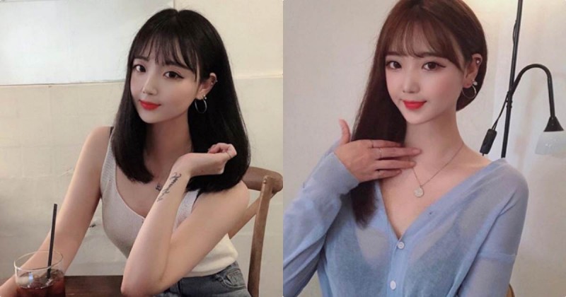 【蜗牛棋牌】隱乳系鄰家女孩「은정」胸形超渾圓，透膚針織衫「誘惑視角曝光」！