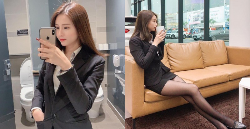 【蜗牛棋牌】「要賞車還是賞我？」新莊BMW「正妹業務」短裙制服展現黑絲美腿