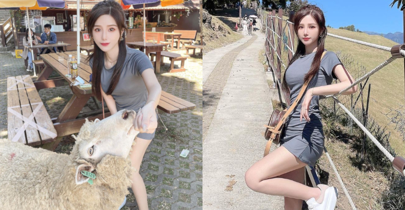 【蜗牛棋牌】清境農場驚見長腿妹「佩茹Penny」，「姣好嫩體」讓粉絲超想衝上山