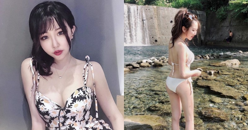 【蜗牛棋牌】花蓮水源地捕捉「比基尼正妹」，渾圓蜜桃連朋友也稱讚：迷人的屁股蛋！