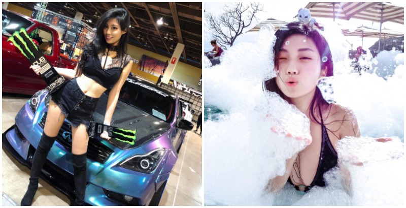 【蜗牛棋牌】火辣「長腿車模」還有「渾圓美乳」！完美身材加上陽光笑容，讓人無法招架的終極魅力！