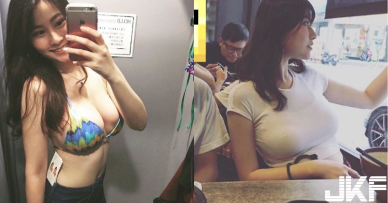 【蜗牛棋牌】安捏母湯～「白衣爆乳正妹」試衣間換裝好誘人，「渾圓碗公奶」比基尼快要hold不住啦～