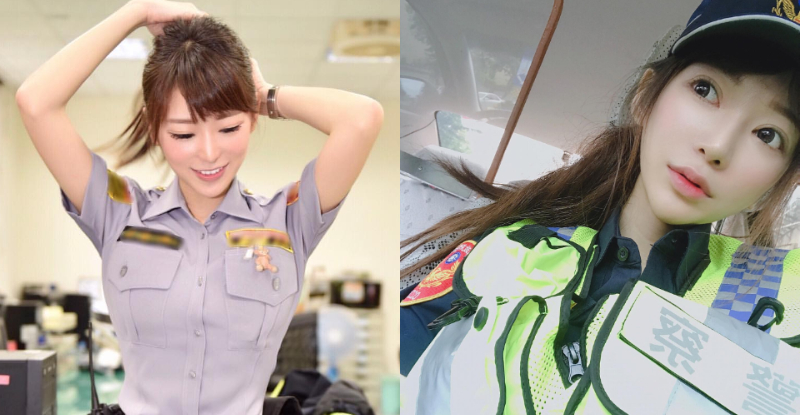 【蜗牛棋牌】總統候選人造勢會場驚見「全台最正女警」　清秀側臉讓網友秒戀愛