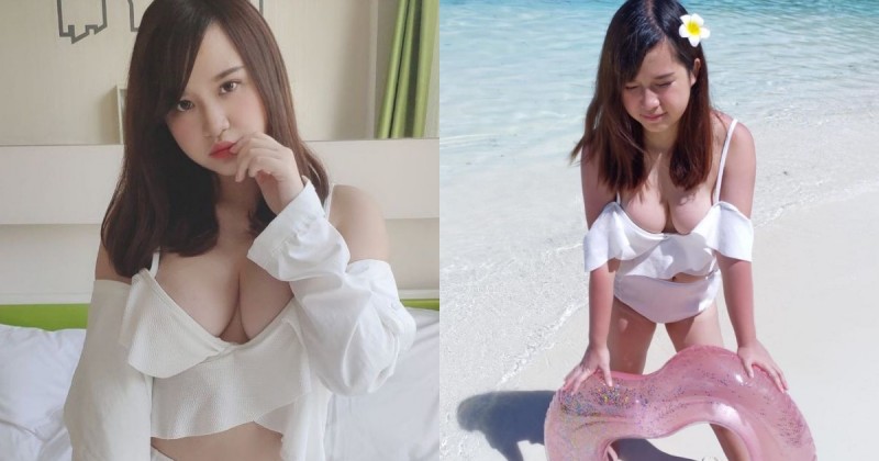 【蜗牛棋牌】夠大就給讚！G奶直播主Erika彎腰「奶快掉出來」，超豐滿肉肉比海洶湧！