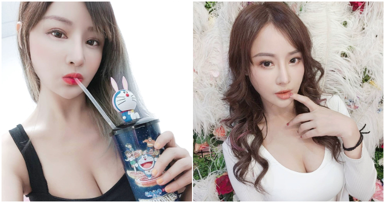 【蜗牛棋牌】雙眼不知道該看哪！「嫩白甜心」蕾依自爆是《哆拉A夢》狂粉　戴口罩、秀深溝超誘惑！