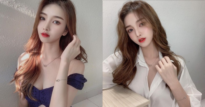【蜗牛棋牌】大馬正妹「胸前畫面超性感」，「襯衫領口微露」充滿火辣魅力！